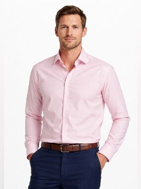 Mizzen+Main Pink Performance Button Down Shirt XXL Trim Fit Leeward Office USA
